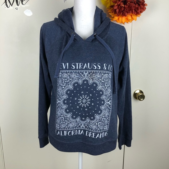 Levi Strauss Co. Tops - LEVI’S GRAPHIC SWEATSHIRT HOODIE PULLOVER SZ XL